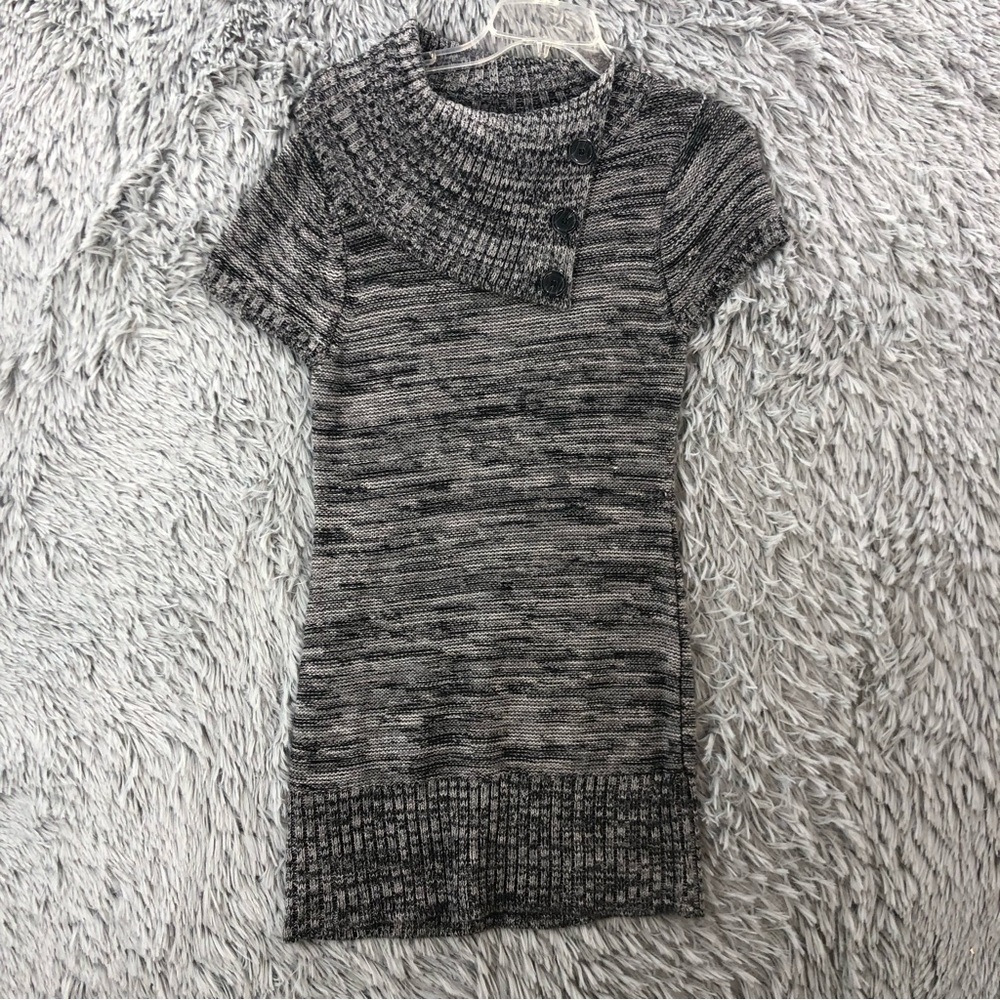 United States Dress Sweaters Womens Small Gray Black Cowl Neck Sweater